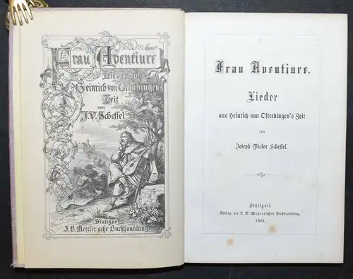 JOSEPH VICTOR SCHEFFEL - FRAU AVENTIURE - ERSTE AUSGABE 1863