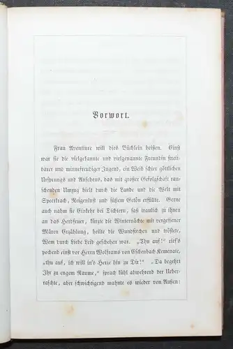 JOSEPH VICTOR SCHEFFEL - FRAU AVENTIURE - ERSTE AUSGABE 1863