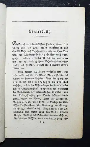 Millauer, Kritische Beiträge - 1820 - TSCHECHIEN - BÖHMEN - PRAG - STUDENTICA