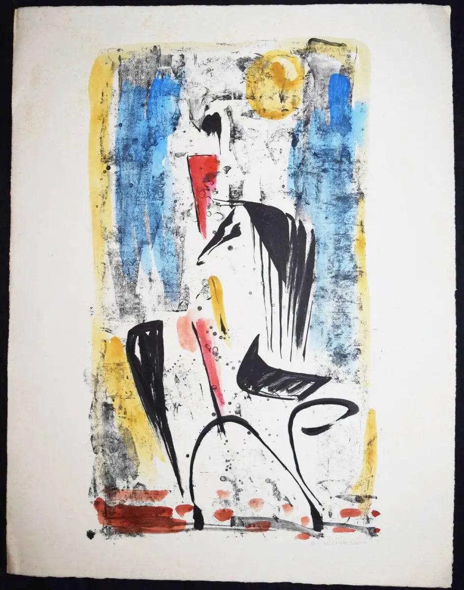 Hermann Klöckler - 2 signierte Original-Farblithographien - 1970 -  Schweiz 0