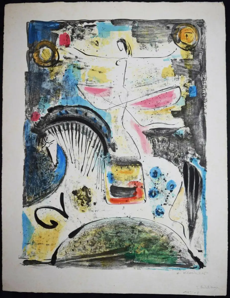 Hermann Klöckler - 2 signierte Original-Farblithographien - 1970 -  Schweiz 2