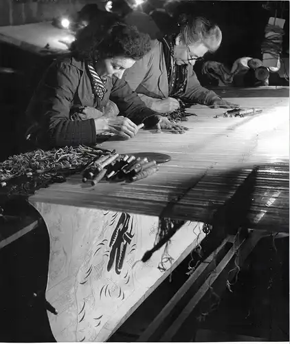 Robert Doisneau - 3 Original-Photographien zum Thema Weberei - 1945 - Textil