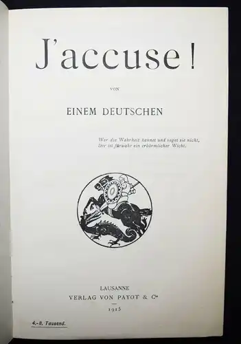 Grelling, J’accuse PAZIFISMUS - WELTKRIEG 1914-1918