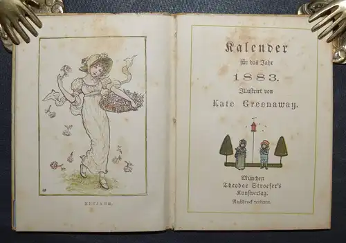 KATE GREENAWAY - ALMANACH KALENDER FÜR DAS JAHR 1883 - ERSTE DEUTSCHE AUSGABE