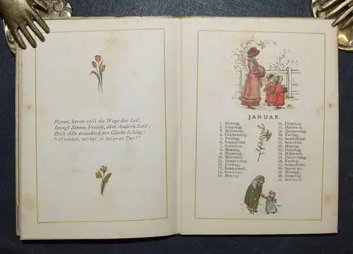 KATE GREENAWAY - ALMANACH KALENDER FÜR DAS JAHR 1883 - ERSTE DEUTSCHE AUSGABE