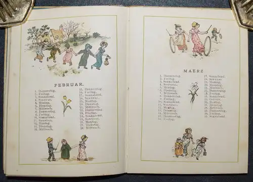 KATE GREENAWAY - ALMANACH KALENDER FÜR DAS JAHR 1883 - ERSTE DEUTSCHE AUSGABE