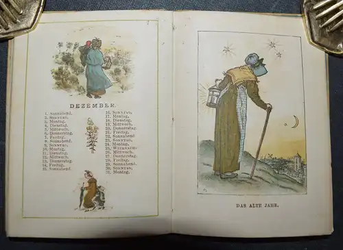 KATE GREENAWAY - ALMANACH KALENDER FÜR DAS JAHR 1883 - ERSTE DEUTSCHE AUSGABE