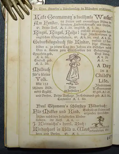 KATE GREENAWAY - ALMANACH KALENDER FÜR DAS JAHR 1883 - ERSTE DEUTSCHE AUSGABE