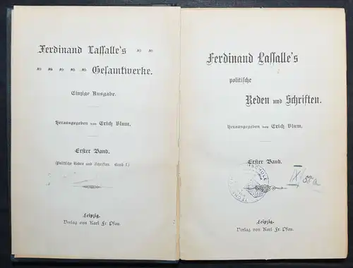 Lassalle, Gesamtwerke - 1899-1901 - Erste Gesamtausgabe