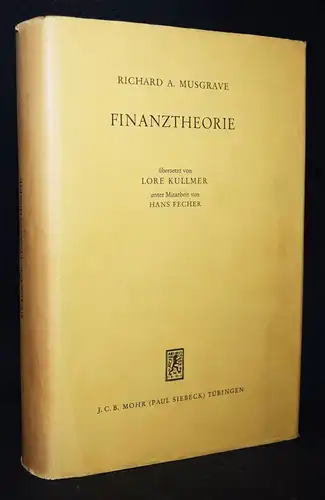 Musgrave, Finanztheorie - Mohr 1966 - FINANZEN