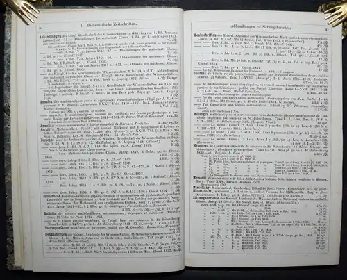 Sohncke, Bibliotheca mathematica - 1854 Mathematik