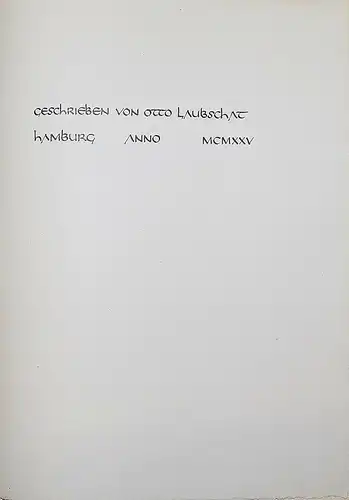 George - Drei Gedichte - Handschrift von Otto Laubschat 1925 Kalligraphie Lyrik