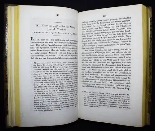 Fresnel, Über die Diffraction des Lichts 1836 OPTIK PHYSIK ZEITSCHRIFT