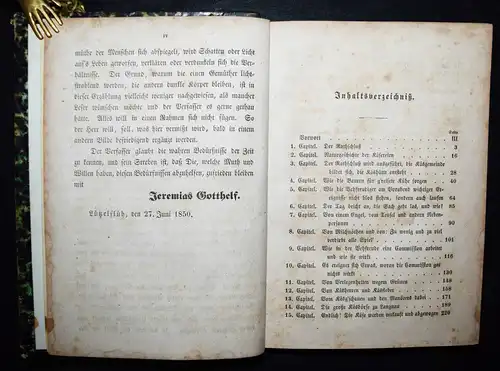 Jeremias Gotthelf, Die Käserei in der Vehfreude - 1850 - ERSTE AUSGABE