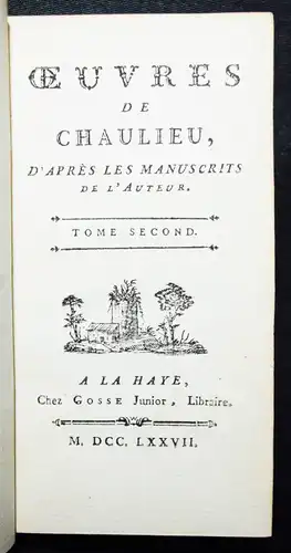 Chaulieu, Oeuvres - 1777 PRACHTVOLLE MAQROUQIN-LEDER-EINBÄNDE