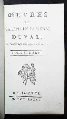 Duval, Oeuvres - 1785 WEINROTE MAROQUIN-LEDER-EINBÄNDE