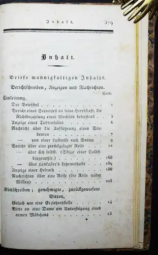 Ebersberg, Das Concept des Lebensklugen - 1828 ERSTE AUSGABE - BRIEFSTELLER