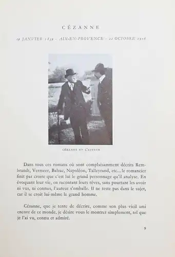 Cezanne – Bernheim de Villers, Un ami de Cézanne - 1954 EINES VON 1000 EX.