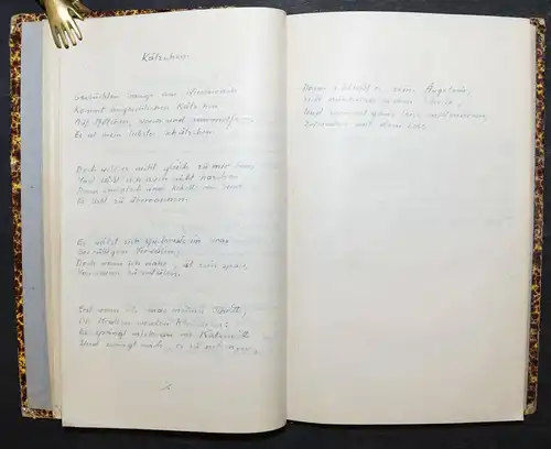 MARIA KRIBALA - EIGENE GEDICHTE - HANDSCHRIFT - 1947