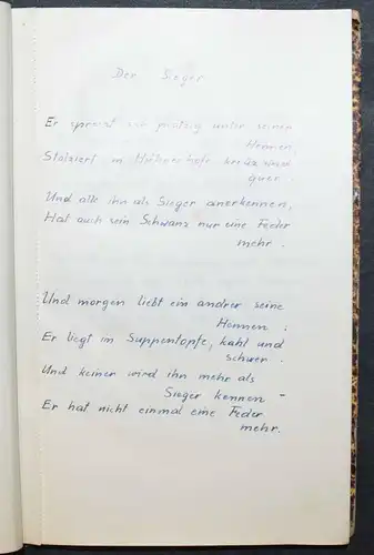 MARIA KRIBALA - EIGENE GEDICHTE - HANDSCHRIFT - 1947