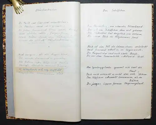 MARIA KRIBALA - EIGENE GEDICHTE - HANDSCHRIFT - 1947