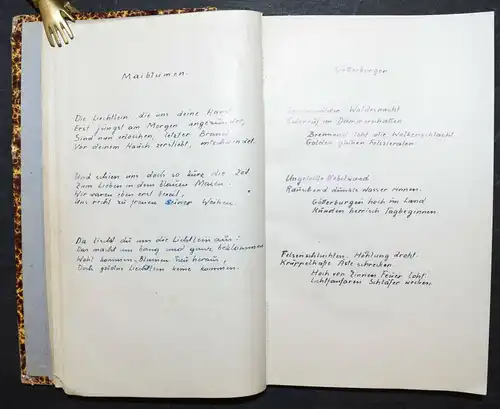 MARIA KRIBALA - EIGENE GEDICHTE - HANDSCHRIFT - 1947