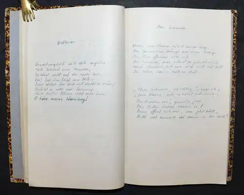 MARIA KRIBALA - EIGENE GEDICHTE - HANDSCHRIFT - 1947