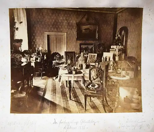 Scheffel, ORIGINAL-PHOTOGRAPHIE SIGNIERT KARLSRUHE 1876