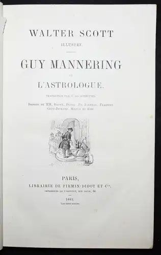 ASTROLOGY -  1882 - ASTROLOGIE - Scott, Guy mannering ou l’ astrologue