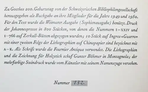 Goethe, Clavigo Eines von 766 num. Exemplaren SIGNIERT Gunter Böhmer