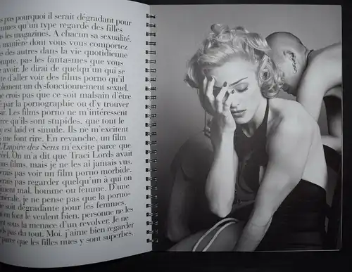 MADONNA SEX-BUCH + ORIGINAL-PHOTO, ROM 1993 Silbergelatine-Abzug, 30 x 40 cm