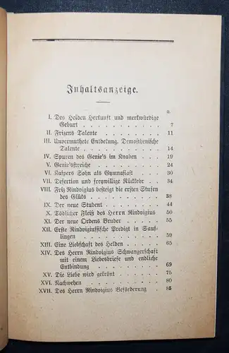 Denarrée, Leben und Thaten des...Pastor Rindvigius - JANUS-VERLAG 1913 SATIRE