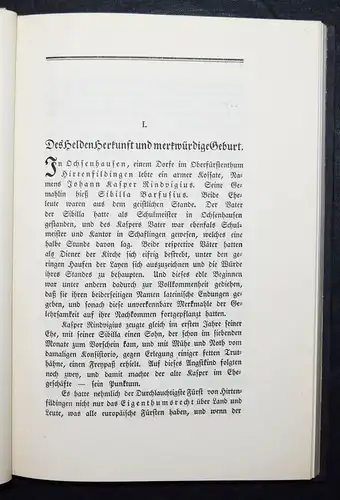 Denarrée, Leben und Thaten des...Pastor Rindvigius - JANUS-VERLAG 1913 SATIRE