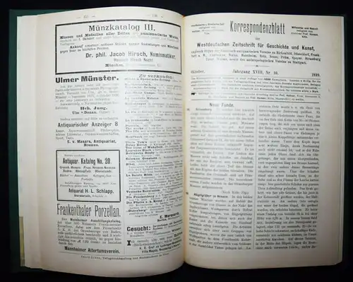 Hettner, Westdeutsche Zeitschrift für Geschichte und Kunst 1891-1903 ZEITSCHRIFT