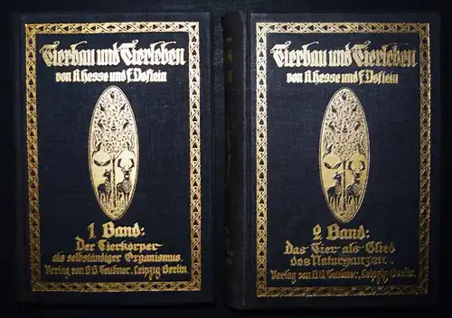 Hesse u. Doflein, Tierbau und Tierleben...1914 BIOLOGIE ZOOLOGIE ANATOMIE