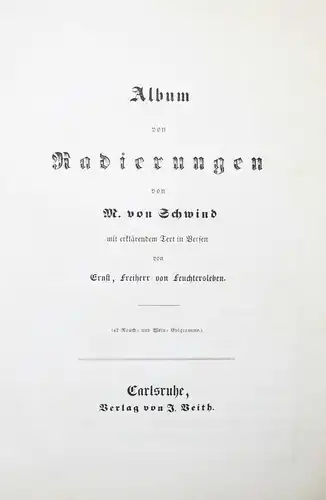 Feuchtersleben, Album von Radierungen von M. v. Schwind ALMANACH um 1850