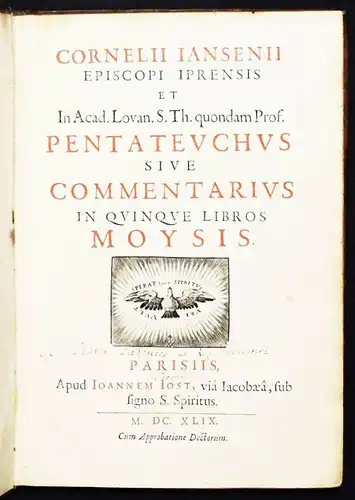 Jansenius, Pentateuchus sive...in quinque libros Moysis 1649 BIBEL THORA JUDAICA