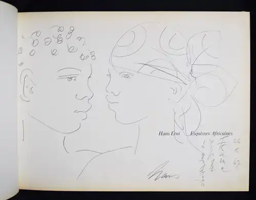 HANS ERNI – Senghor, Esquisses africaines + ORIGINAL-ZEICHNUNG SIGNIERT