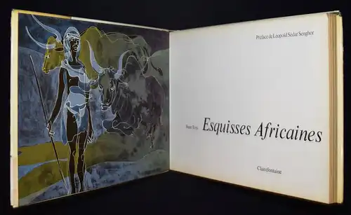 HANS ERNI – Senghor, Esquisses africaines + ORIGINAL-ZEICHNUNG SIGNIERT