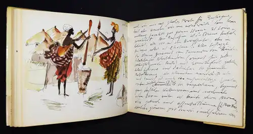 HANS ERNI – Senghor, Esquisses africaines + ORIGINAL-ZEICHNUNG SIGNIERT