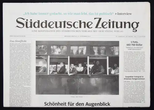Frank, Schönheit für den Augenblick - Süddeutsche Zeitung vom 21. November 2014