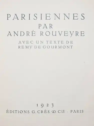 Rouveyre, Parisiennes 1923 - EROTICA