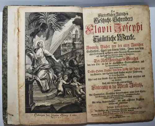Flavius, Sämmtliche Wercke - 1735 - JUDEN - JUDAICA - ORIENT