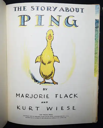 Flack, The story about Ping - 1940 - CHILDREN BOOK AMERIKANISCHES KINDERBUCH