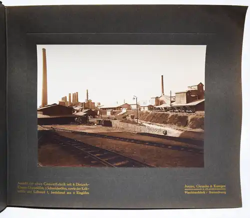 INDUSTRIEFOTOGRAFIE 1913 ZEMENTFABRIK Portland-Zementwerke Wicking Cement...