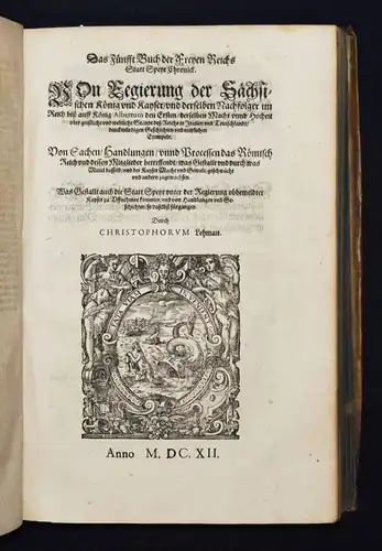 Speyer – Lehmann, Chronica der freyen Reichs-Statt Speyr - 1612 FOLIO - PFALZ