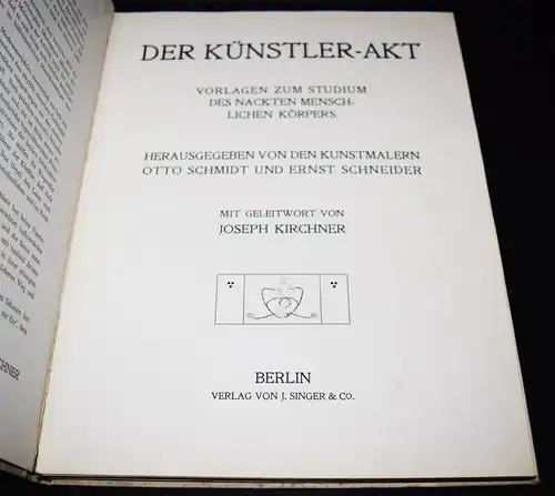 Schmidt u. Schneider, Der Künstler-Akt 1908 EINZIGE AUSGABE - JUGENDSTIL