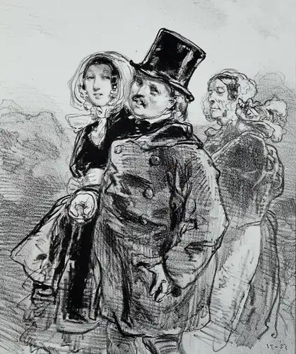 KARIKATUREN CARICATURES - Garvani, Oeuvres nouvelles. Les maris me...