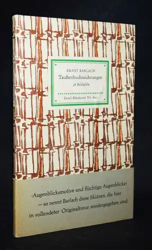 Insel-Bücherei Nr. 600 – Barlach, Taschenbuchzeichnungen BUCHSCHLEIFE BAUCHBINDE