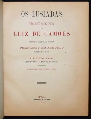 Camões, Os Lusiadas 1878 -  ERSTE AUSGABE - Holzstiche von E. DECHAMPS Camoes